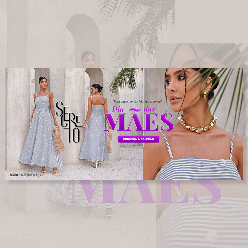 Banner Dia das Mães - Secreto Fashion