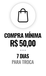 Compra Mínima no valor de Cinquenta Reais